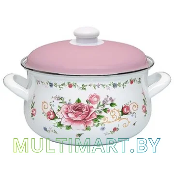 Кастрюля Маруся 44/20 Розовый букет